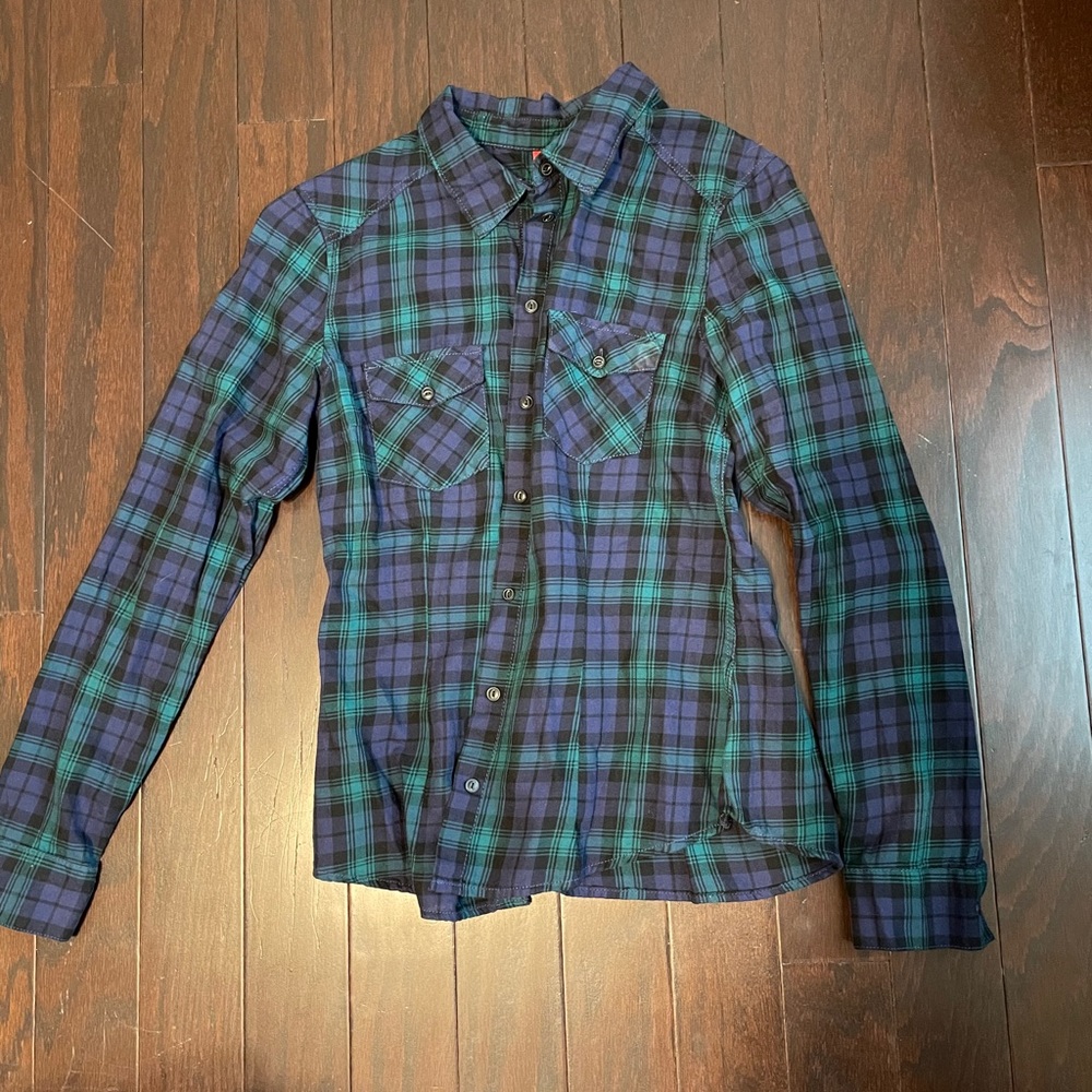 Plaid button down